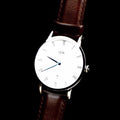 Daniel Wellington Dapper Bristol White Dial Brown Leather Strap Watch For Women - DW00100090