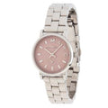 Marc Jacobs Baker Pink Dial Silver Steel Strap Watch for Women - MBM3283