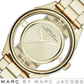 Marc Jacobs Marc Tether Transparent Gold Dial Gold Steel Strap Watch for Women - MBM3413