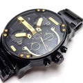 Diesel Mr. Daddy 2.0 Chronograph Black Dial Black Steel Strap Watch For Men - DZ7435
