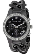 Michael Kors Ceramic Black Dial Black Steel Strap Watch for Women - MK5388