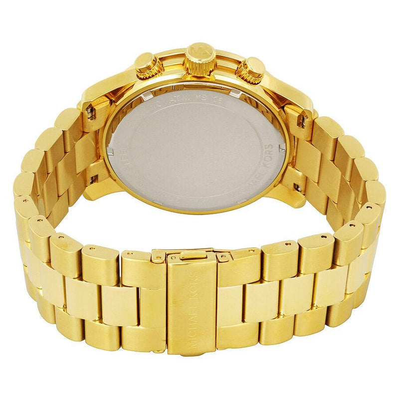 Michael Kors Runway Gold Dial Gold Steel Strap Watch for Men - MK8077