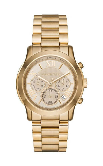 Michael Kors Cooper Gold Dial Gold Steel Strap Watch for Women - MK6274