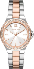 Michael Kors Lennox Three Hand Quartz Silver Dial Two Tone Steel Strap Watch For Women - MK6989