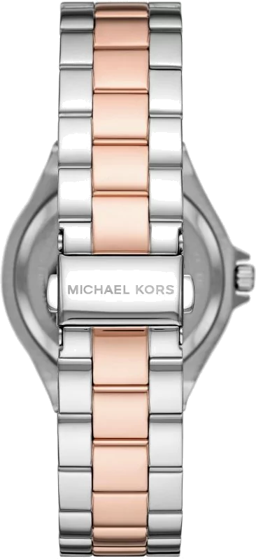 Michael Kors Lennox Three Hand Quartz Silver Dial Two Tone Steel Strap Watch For Women - MK6989