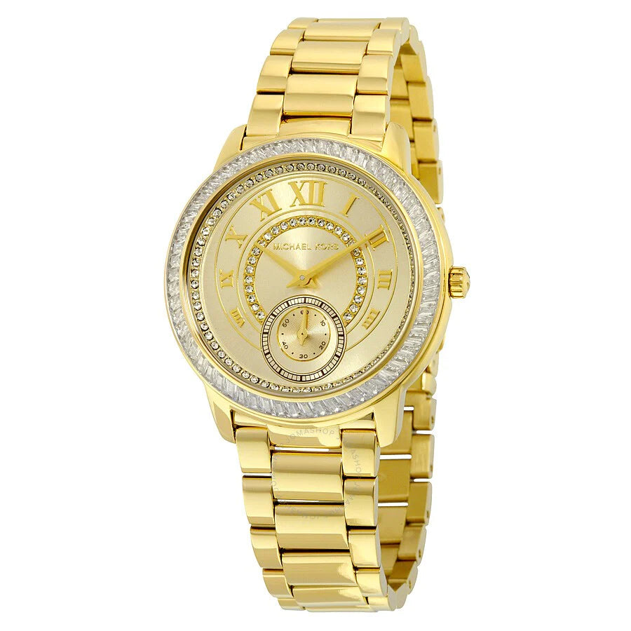 Michael Kors Madelyn Quartz Gold Dial Gold Steel Strap Watch For Women - MK6287