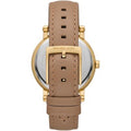 Michael Kors Corey Analog Gold Dial Brown Leather Strap Watch for Women - MK2986