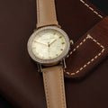 Michael Kors Corey Analog Gold Dial Brown Leather Strap Watch for Women - MK2986