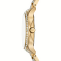 Michael Kors Sage Three-Hand Mother of Pearl White Dial Gold Steel Strap Watch for Women - MK4805