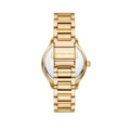 Michael Kors Sage Three-Hand Mother of Pearl White Dial Gold Steel Strap Watch for Women - MK4805