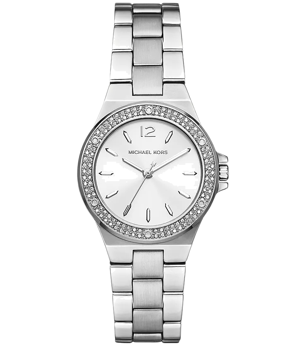Michael Kors Lennox Three Hand Silver Dial Silver Steel Strap Watch For Women - MK7280