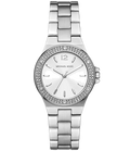 Michael Kors Lennox Three Hand Silver Dial Silver Steel Strap Watch For Women - MK7280