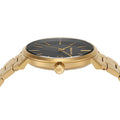Michael Kors Blake Quartz Black Dial Gold Steel Strap Watch for Men - MK9136