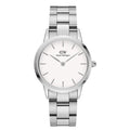 Daniel Wellington Iconic Link White Dial Silver Steel Strap Watch For Women - DW00100205