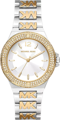 Michael Kors Lennox Three Hand Silver Dial Two Tone Steel Strap Watch For Women - MK7338