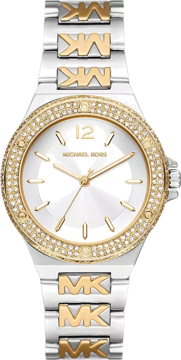 Michael Kors Lennox Three Hand Silver Dial Two Tone Steel Strap Watch For Women - MK7338
