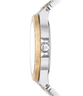 Michael Kors Lennox Three Hand Silver Dial Two Tone Steel Strap Watch For Women - MK7338