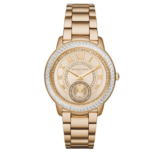 Michael Kors Madelyn Quartz Gold Dial Gold Steel Strap Watch For Women - MK6287