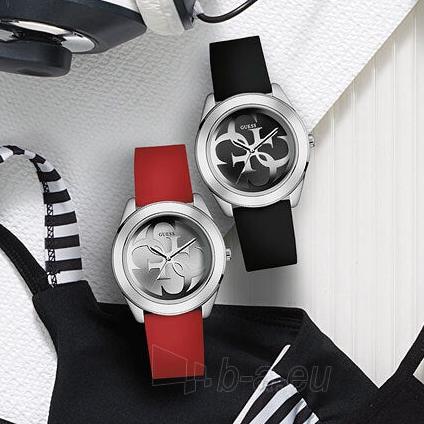 Guess G-Twist Quartz Black Dial Black Silicone Strap Watch For Men - W0911L8