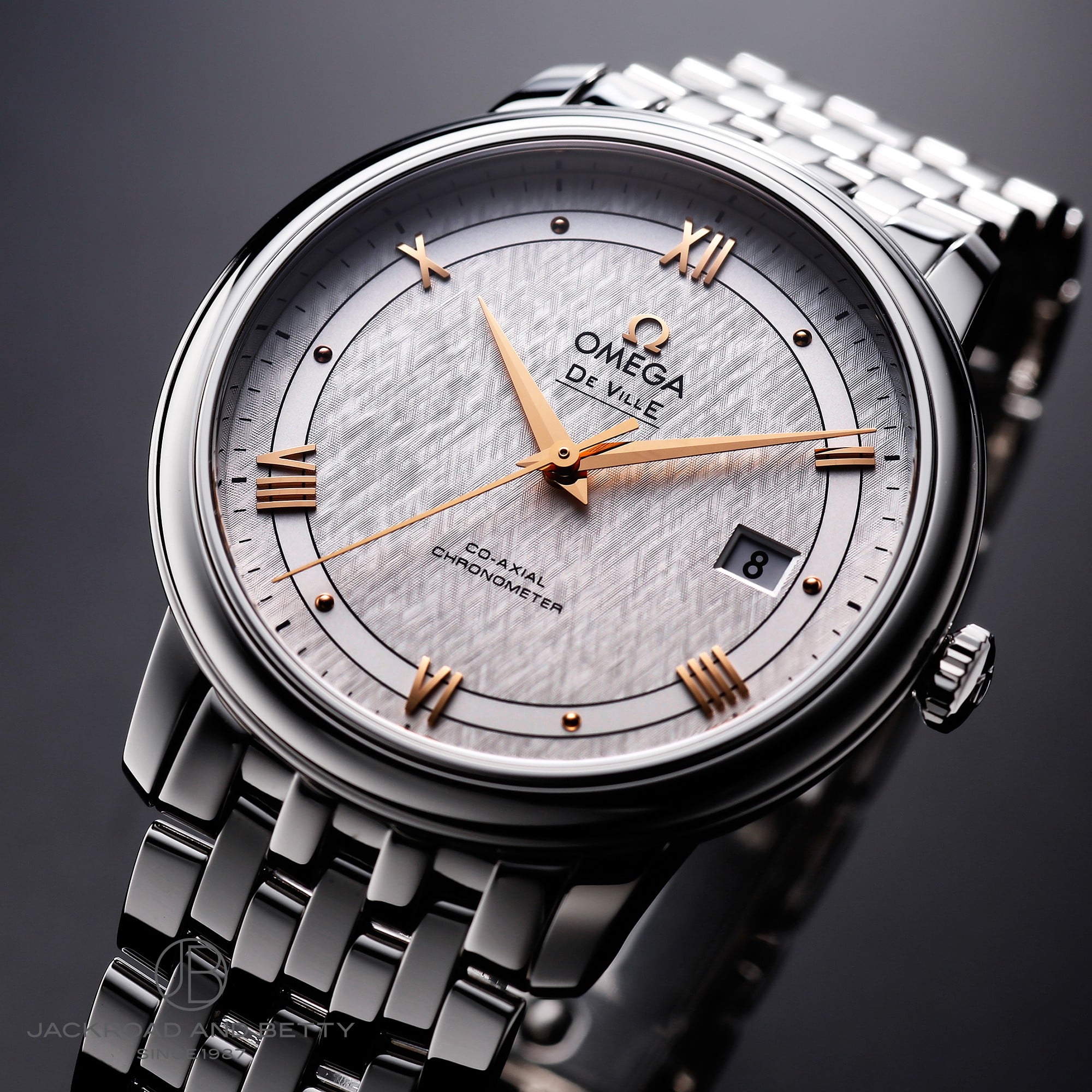 Omega De Ville Prestige Co Axial Silver Dial Silver Steel Strap Watch for Men - 424.10.40.20.02.004