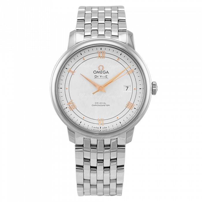 Omega De Ville Prestige Co Axial Silver Dial Silver Steel Strap Watch for Men - 424.10.40.20.02.004
