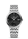 Omega De Ville Prestige Co-Axial Black Dial Silver Steel Strap Watch for Men - 424.10.40.20.01.001