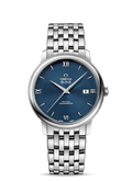 Omega De Ville Prestige Co-Axial Orbis Blue Dial Silver Steel Strap Watch for Men - 424.10.40.20.03.001