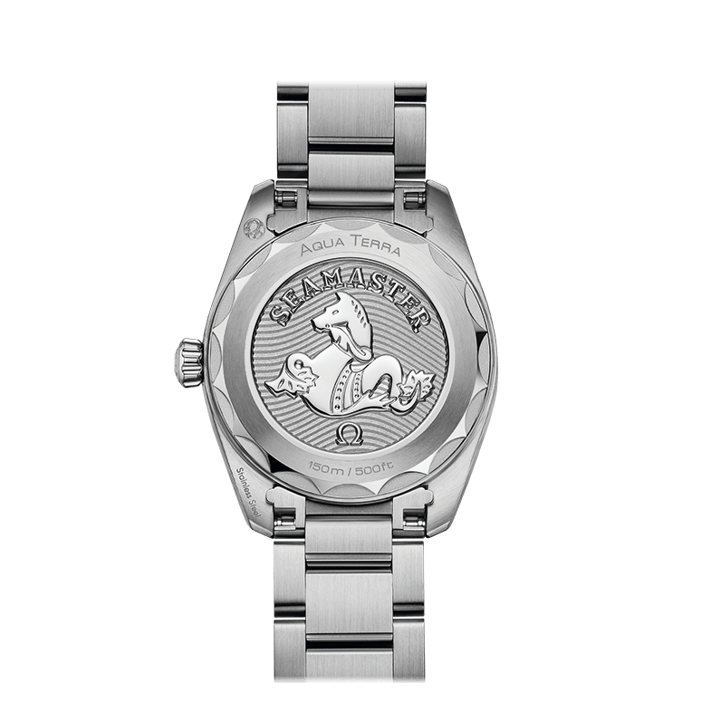 Omega Seamaster Aqua Terra Quartz Diamonds Mother of Pearl Dial Silver Steel Strap Watch for Women - 220.10.28.60.55.001