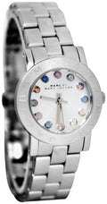 Marc Jacobs Amy White Dial Silver Steel Strap Watch for Women - MBM3217