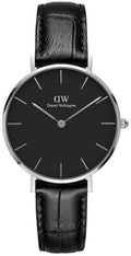 Daniel Wellington Classic Petite Reading Black Dial Black Leather Strap Watch For Women - DW00100179