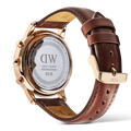 Daniel Wellington Iconic Chronograph Blue Dial Brown Leather Strap Watch For Men - DW00100639