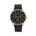 Maserati SFIDA Chronograph Black Dial Rubber Strap Watch For Men - R8871640001