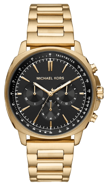 Michael Kors Sullivan Quartz Black Dial Gold Steel Strap Watch For Men - MK8969
