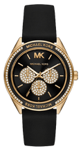 Michael Kors Quartz Black Dial Black Silicone Strap Watch For Women - MK6944
