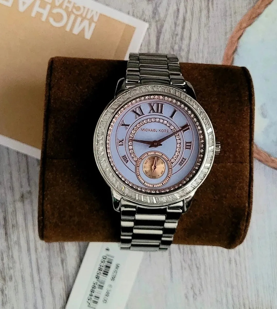 Michael Kors Madelyn Quartz Blue Dial Silver Steel Strap Watch For Women - MK6286