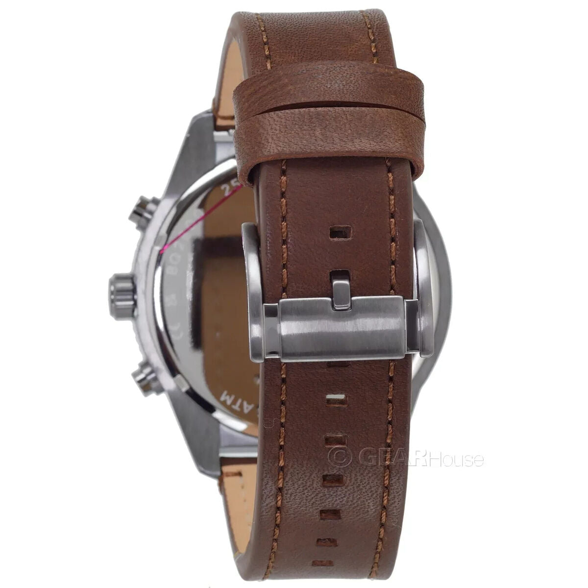 Fossil Brox Multifunction Grey Dial Brown Leather Strap Watch for Men - BQ2800