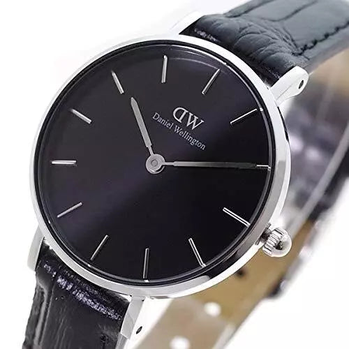 Daniel Wellington Classic Petite Reading Black Dial Black Leather Strap Watch For Women - DW00100235