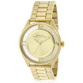 Marc Jacobs Marc Tether Transparent Gold Dial Gold Steel Strap Watch for Women - MBM3413