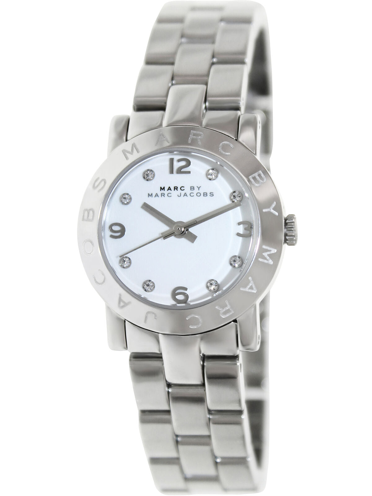 Marc Jacobs Mini Amy White Dial Silver Steel Strap Watch for Women - MBM3055
