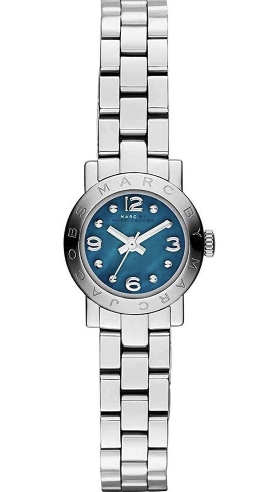 Marc Jacobs Amy Blue Dial Silver Steel Strap Watch for Women - MBM3274