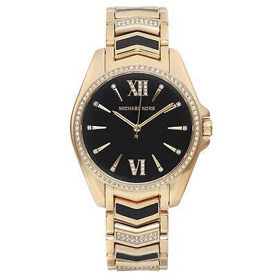 Michael Kors Whitney Quartz Black Dial Two Tone Steel Strap Watch For Women - MK6743