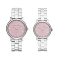 Marc Jacobs Baker Pink Dial Silver Steel Strap Watch for Women - MBM3283