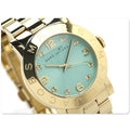 Marc Jacobs Amy Blue Dial Gold Steel Strap Watch for Women - MBM3301