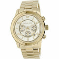 Michael Kors Runway Gold Dial Gold Steel Strap Watch for Men - MK8077