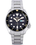Seiko 5 Sports Automatic Black Dial Silver Steel Strap Watch For Men - SRPD57K1