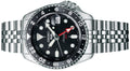 Seiko 5 Sports Automatic GMT Black Dial Silver Steel Strap Watch For Men - SSK001K1