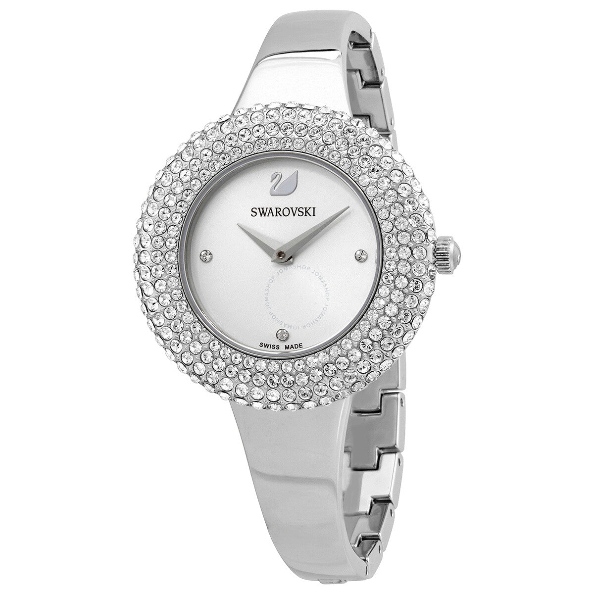 Swarovski Crystal Rose Silver Dial Silver Steel Strap Watch for Women - 5483853
