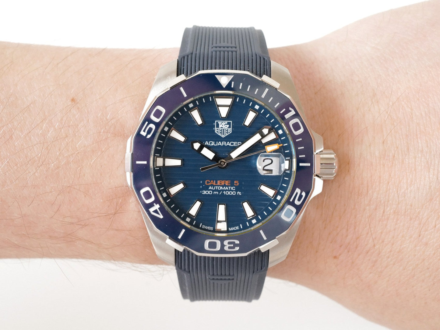 Tag Heuer Aquaracer Blue Dial Watch for Men - WAY211C.FT6155