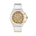 Versace Icon Active Chronograph Gold Dial White Silicone Strap Watch for Men - VEZ700121