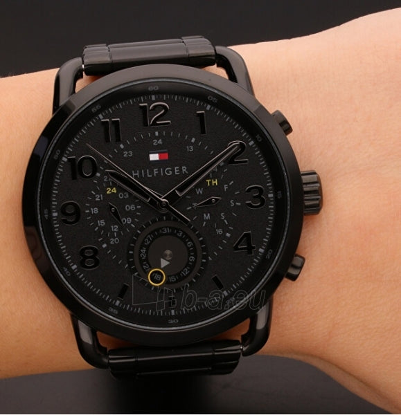 Tommy Hilfiger Briggs Black Dial Black Steel Strap Watch for Men - 1791423